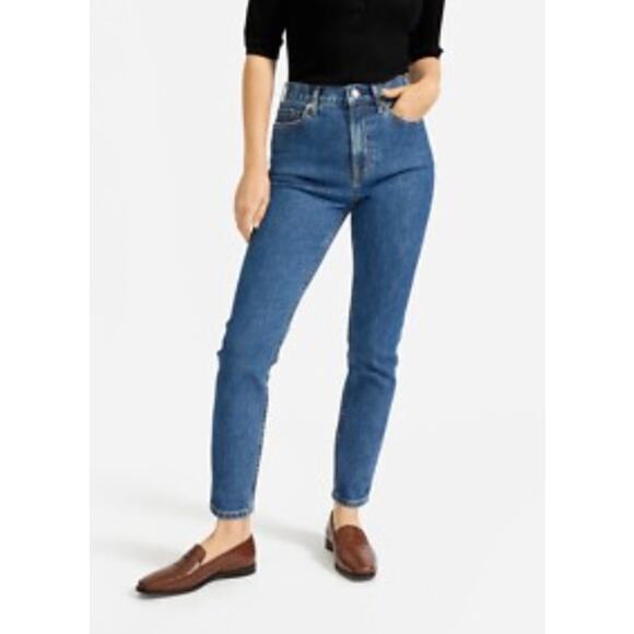 Everlane Womens Plus 33 Mid Rise Skinny Leg Medium Blue Wash Jean Capsule Fall - Picture 1 of 7